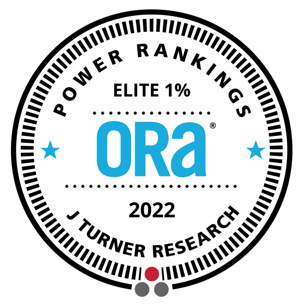 ORA Score One Percent Badge - Top Rated By Resident Reviews