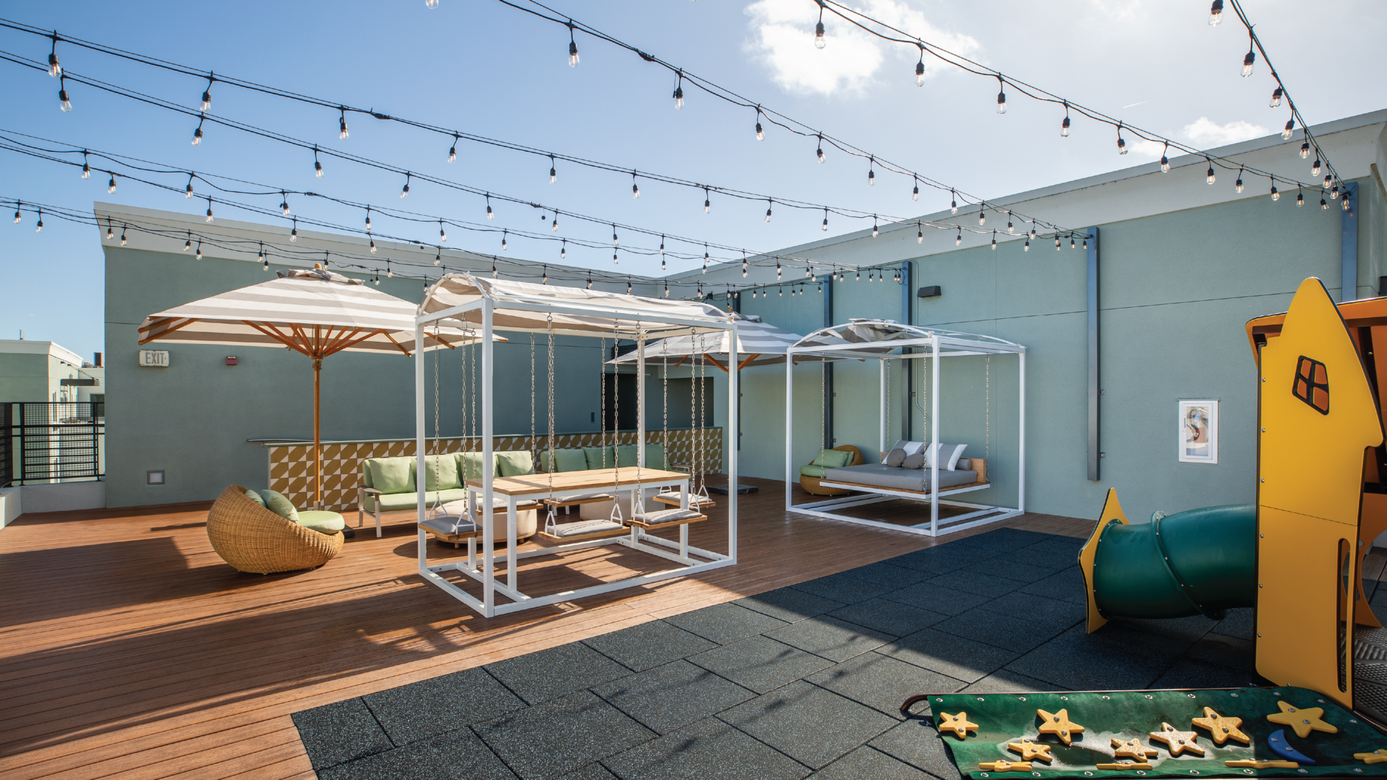 The Lark Outdoor Rooftop Amenity Space After Renovation