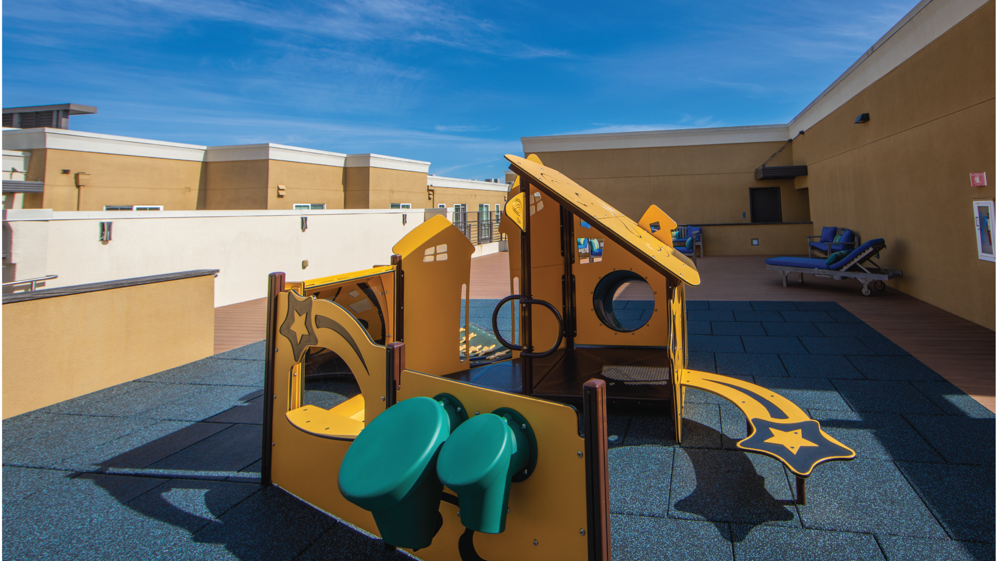 The Lark Rooftop Amenity Space Before Renovation