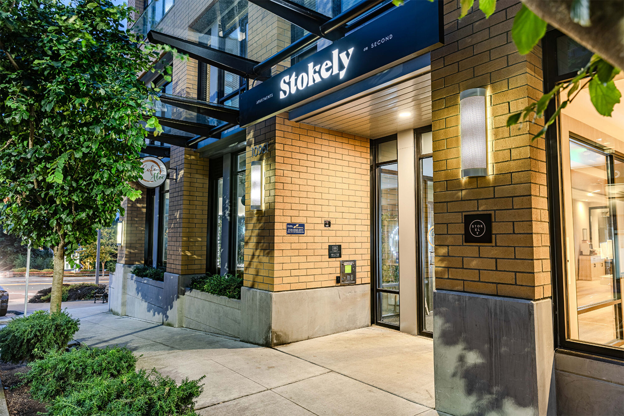 Stokely exterior signage